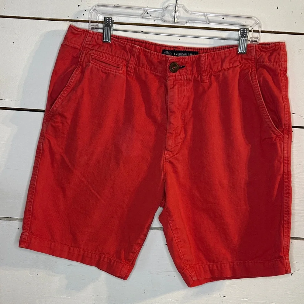 American Eagle Outfitters Classic Fit Red Men's Shorts